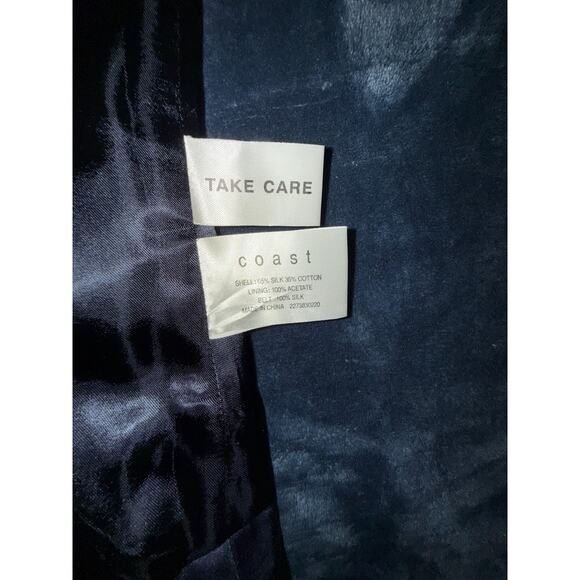 Coast Embroidered Bustier Top
Silk Blend Navy and Gold
Size 12 - Picture 7 of 7